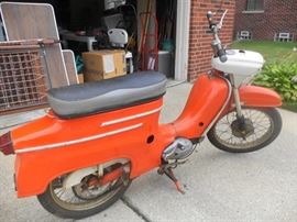 1966 Jawa 50 Model 05-A Scooter ; 49cc/ 400 original miles ; comes with registration, manual and tool kit; made in Czech Republic