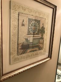 BATHROOM / BATHTUB FRAMED ART