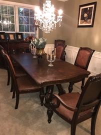 LUXURIOUS MICHIGAN H.O.M.E.S. FORMAL DINNING TABLE WITH 6 CHAIRS