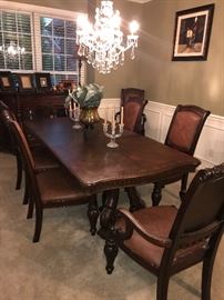 LUXURIOUS MICHIGAN H.O.M.E.S. FORMAL DINNING TABLE WITH 6 CHAIRS