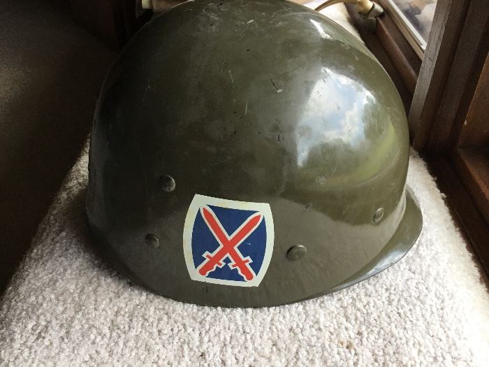 WWII Capac helmet liner.  US Army 10th infantry division 