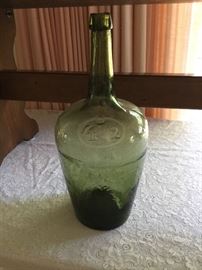 1 1/2 liter blown glass bottle 