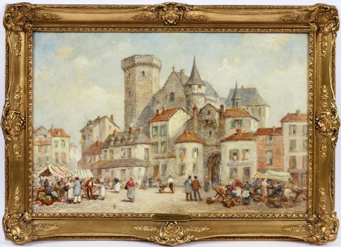 PIERRE LE BOEUFF (FRENCH, 1899-1920), OIL ON CANVAS, H 16", W 24", EUROPEAN TOWN
Lot # 2129 