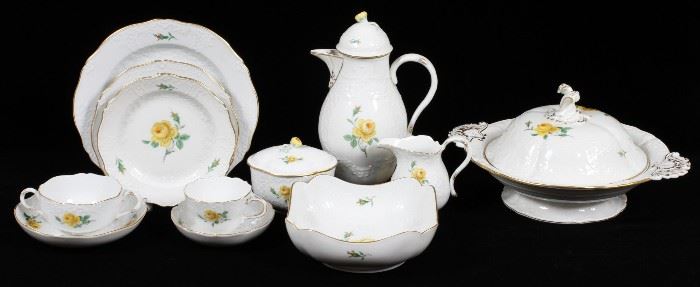 MEISSEN "YELLOW ROSE" DINNER SET FOR SIX, FORTY-EIGHT PIECES
Lot # 1012 