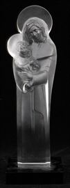 LALIQUE, FROSTED GLASS FIGURE OF MADONNA & CHILD
Lot # 1078 