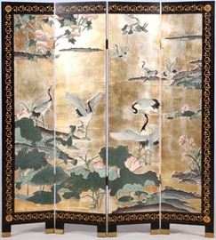 CHINESE HAND CARVED FOUR PANEL DIVIDER SCREEN H 72", W 64"
Lot # 1125 