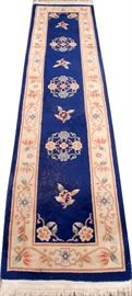 CHINESE HAND WOVEN WOOL RUNNER, W 2' 6", L 10' 3"
Lot # 1314 