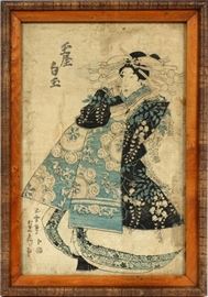 JAPANESE WOODBLOCK PRINT, 19TH.C. H 15" W 10"
Lot # 1379 