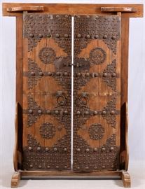 CHINESE HARDWOOD AND IRON MOUNTED TEMPLE DOORS, H 92", W 61", D 7"
Lot # 0072 