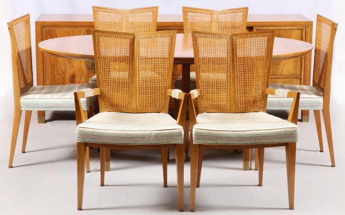 BAKER DINING TABLE, TWO LEAVES, SIX CHAIRS AND BUFFET 10 PCS
Lot # 0075 