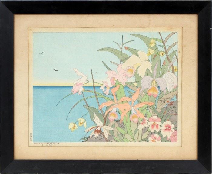 PAUL JACOULET (FRENCH 1896 - 1960) WOODBLOCK PRINT ON PAPER, H 12", W 15"
Lot # 0142 