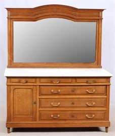 MARBLE TOP DRESSING TABLE, H 66"
Lot # 0222 