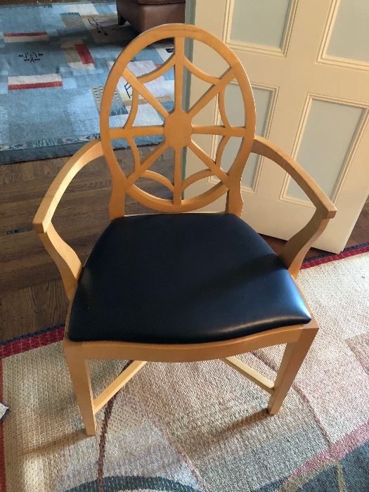 Lutyens Spider back chair, Black Spinneyback seat.  One of eight