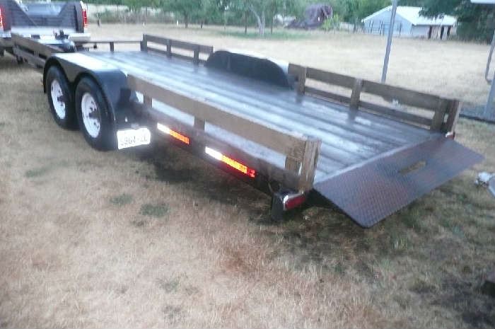 20 foot flatbed tilt trailer