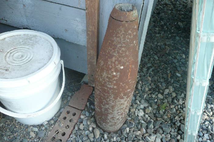 Very Old Military Artillery Shell approx. 2 feet tall