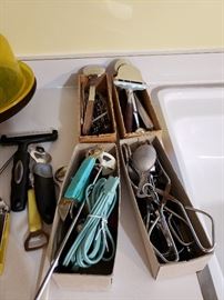 Vintage kitchen utensils.