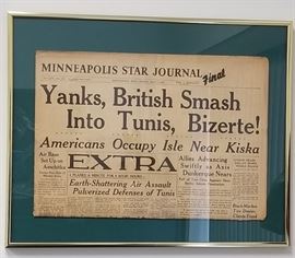Framed WW2 Newspaper Issue