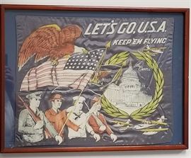 Framed WW2 Satin Pillow Cover