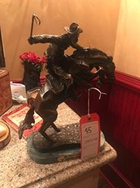Lot 45: "Bronco Buster" Bronze after Frederic Remington
