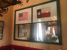 Lot 49: Double Flag Mirror