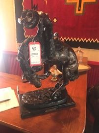 Lot 58: After Frederic Remington, "Rattlesnake" Bronze