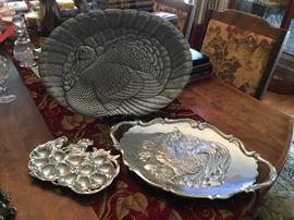Lot 112B: 3 Pcs Country Themed Pewter Inc. Arthur Court