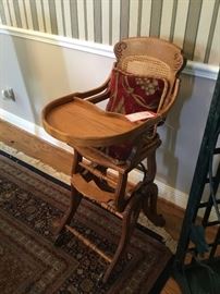 Lot 118: Antique Oak High Chair