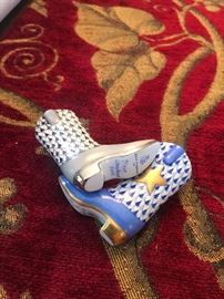 Lot 126C: Tex & Diane McIver Inscribed Herend Texas Cowboy Boots