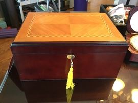 Lot 153: Cigar Humidor with Contents (Photo 1 of 2)