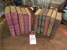 Lot 154: 11 Antique Leather Books