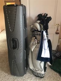 Lot 175C: Diane McIver's Personal Golf Clubs & Travel Case