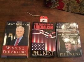 Lot 185: 3 Books Inscribed to Tex and Diane, Newt Gingrich & Phil Kent (Photo 1 of 2)