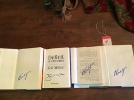 Lot 187: 4 Signed Books, Newt Gingrich, Zell Miller (Photo 2 of 2)