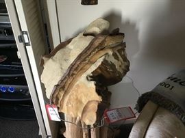 Lot 202: Petrified Wood Candle Holder