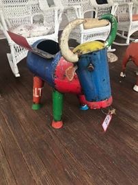 Lot 208: Scrap Metal Bull Cooler