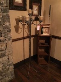 Lot 222: Iron Floor Candelabra