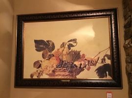 Lot 228: "Cesto de Fruto" Print on Canvas after Caravaggio