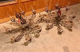 Lot 237: Iron Horse Shoe Chandelier (2 of 2)