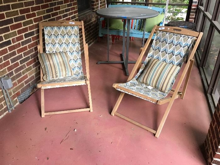 Serena & Lily sling chairs