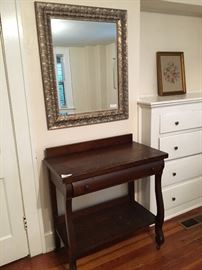 Antique washstand (recently refinished and in excellent condition, mirror)