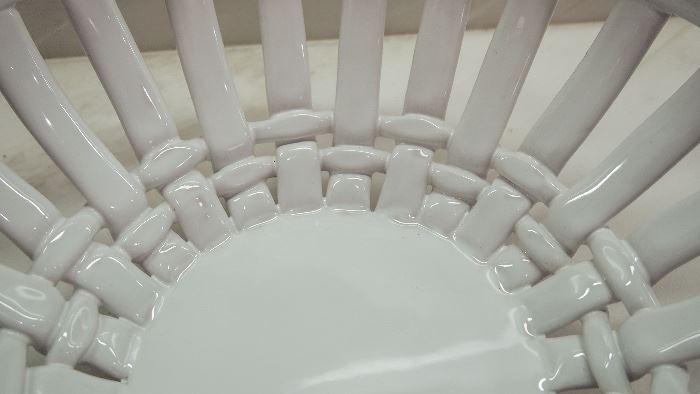 Woven ceramic bowl