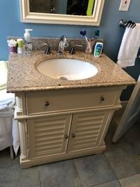cabinet and sink and faucets