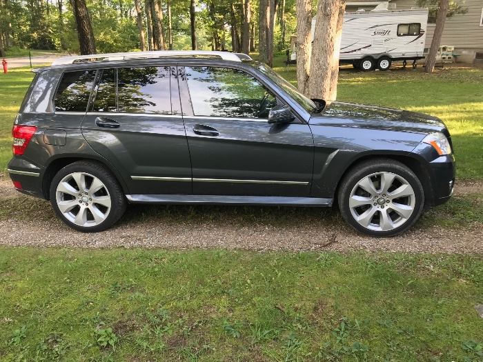 Mercedes 2010 GLK 350
3.5 L
V6
268 HP
-Paint upgrade
-Leather Package
-4 matic AWD Package
-Premium 1 Package
-Lighting Package
-Multi Media Package
-Heated Front Seats
-Sport Appearance package
The Premium Package includes: 4-Way Lumbar support, 115 V AC Power Outlet,  Dimming Side Mirrors, Rain Sensing Wipers, Power Lift Gate, Panoramic Sunroof, Sirius Satellite Radio.
The Lighting Package includes:  Bi-Xenon headlamps with active curve III Corner Lights, LED Tail Lights
The Multi Media Package includes: Rear view camera, Voice Recognition,COMMAND with hard drive navigation, Harman/Kardan sound system with dolby 5.1,  pre-wiring for Rear Seat Entertainment
The Sport Appearance Package includes: 20 7-spokealloy wheels (235/45), Aluminum Roof Rails, iPOD/MP# Media interface and cable.
One driver. No accidents.