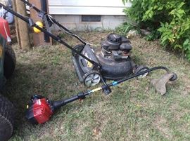 Push mower, weed wacker