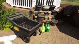 Planters, yard carts 