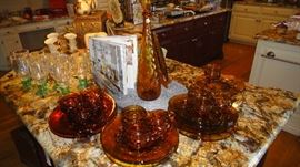 Amber Luncheon Plates