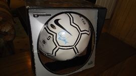 Mia Hamm Signed soccer ball