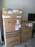 stainless steel 24" built-in double oven and stove top