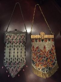 Mandalian Gloria Bag vintage enamel mesh purse (no lining) / Mandalian vintage (1920's) enamel mesh purse with original lining intact