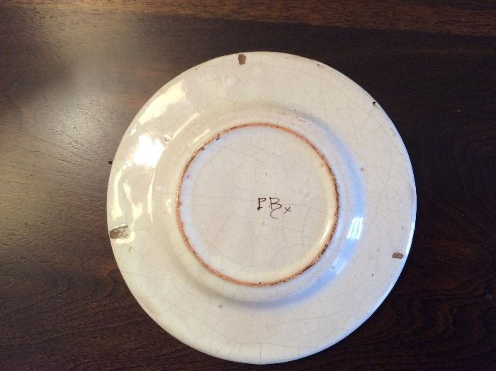 Antique French faience plate